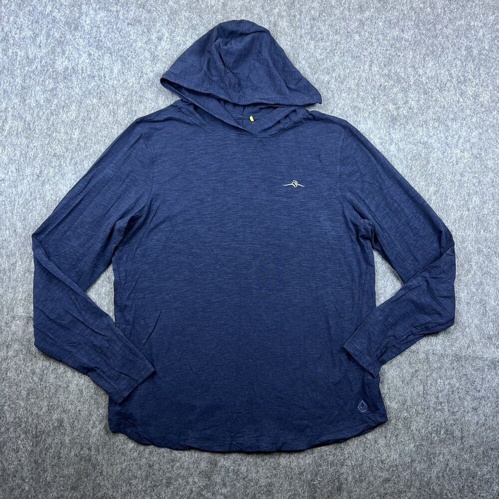Tasc Performance Women's Hooded Shirt Long Sleeve Navy Blue Thumb Holes Size M